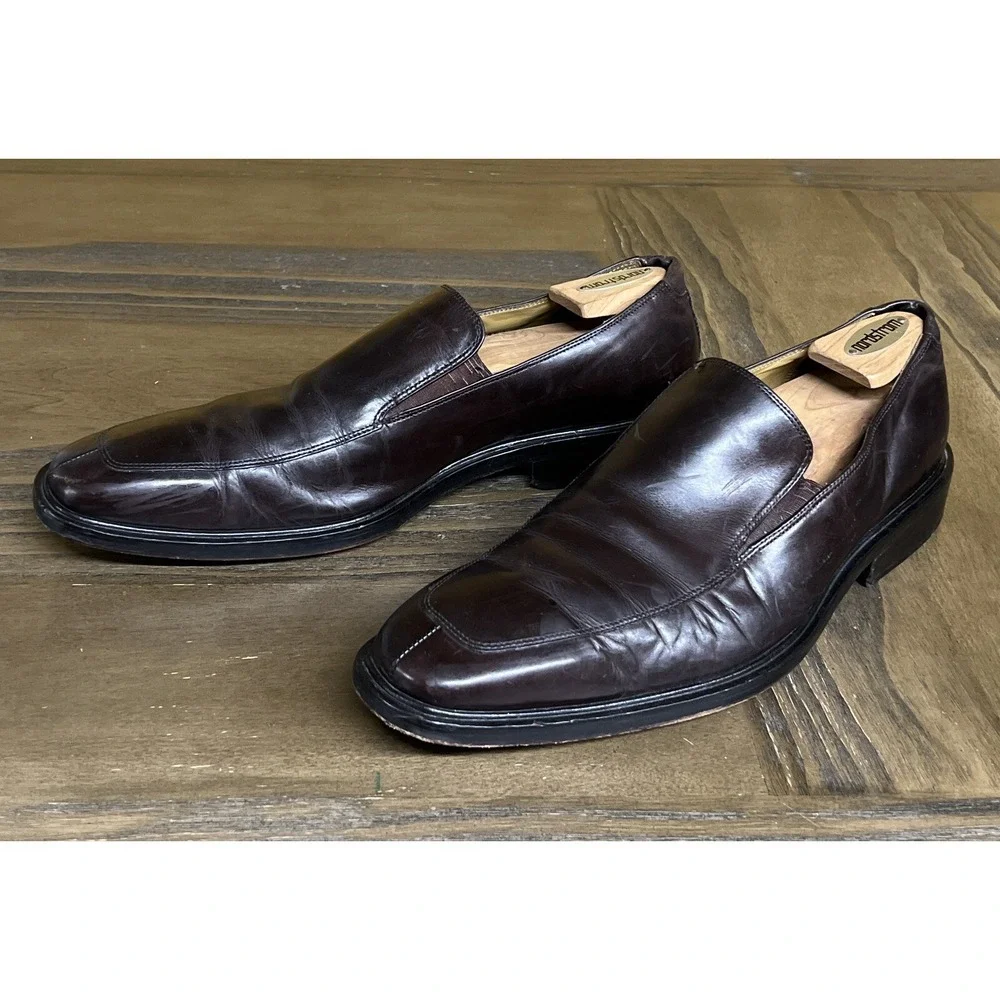 Cole Haan NikeAir Cognac Leather Loafers Casual Men's Shoes Size 13 M Slip On